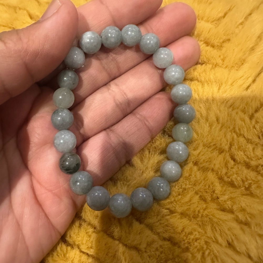 Natural Stone Green Beaded Bracelet
